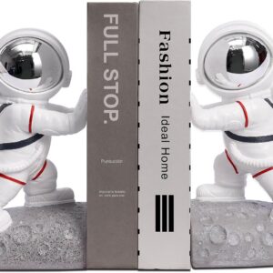 Space Theme Bookends,Astronaut Decorative Book Ends for Kids